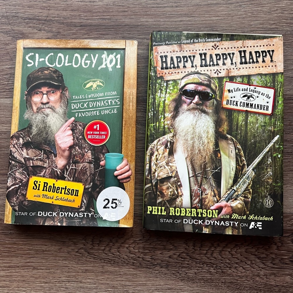🦆📕 🦆2 for 1 Price 🦆Duck Dynasty Books. Si-Cology 101, Happy, Happy, Happy